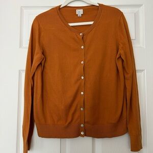 A New Day Women’s Orange Classic Crew Neck Cardigan L